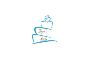 Zuzi's Cake logo abstract cake in blue